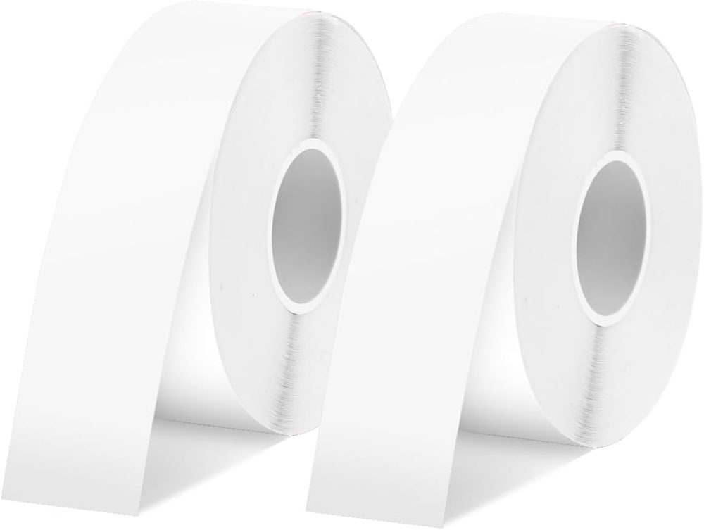 Label Maker Tape E10 Adapted Label Print Paper Refill Size 2 Packs Continous 0.59inx19.68ft Thermal Laminated Waterproof Self-Adhesive Multipurpose Labeling Tape Replacement