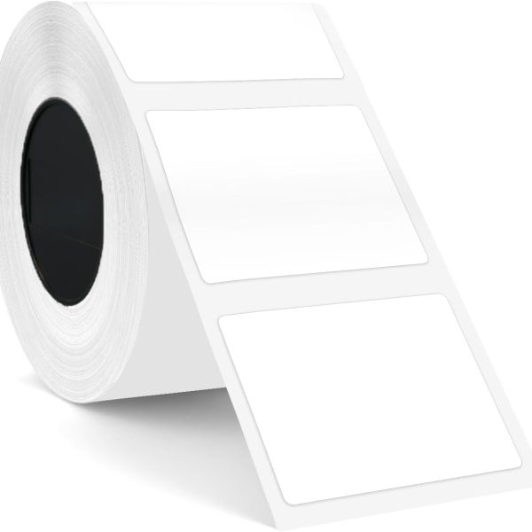 T50M Series Label Maker Tape, 1.57'' × 1.18'' (40mm × 30mm) 250 Labels/Roll Genuine Laminated Thermal Label Tape Refill, Waterproof Oilproof Highly Adhesive Auto Detect Labels, Black on White
