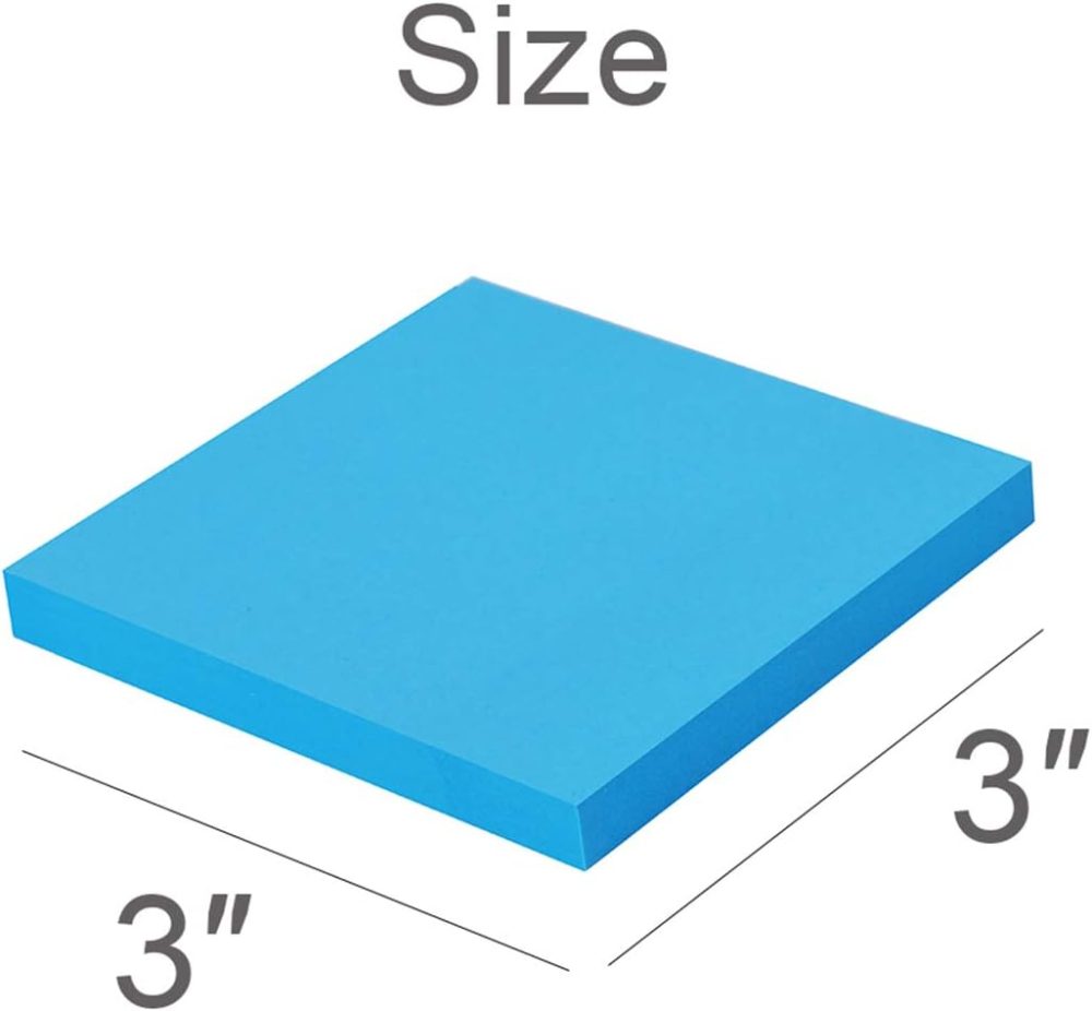 Sticky Notes 3x3 Inches,Bright Colors Self-Stick Pads, Easy to  for Home, Office, Notebook, 82 Sheets/pad - Image 2