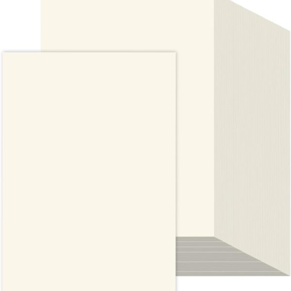 200 Sheets Ivory Printer Paper 8.5x11, 32 lb/120 gsm Stationery Paper, Cream Cardstock Paper Sheets for Printing, Copy, Crafts, Letters, Invitations, Laser & Inkjet Printer Compatible