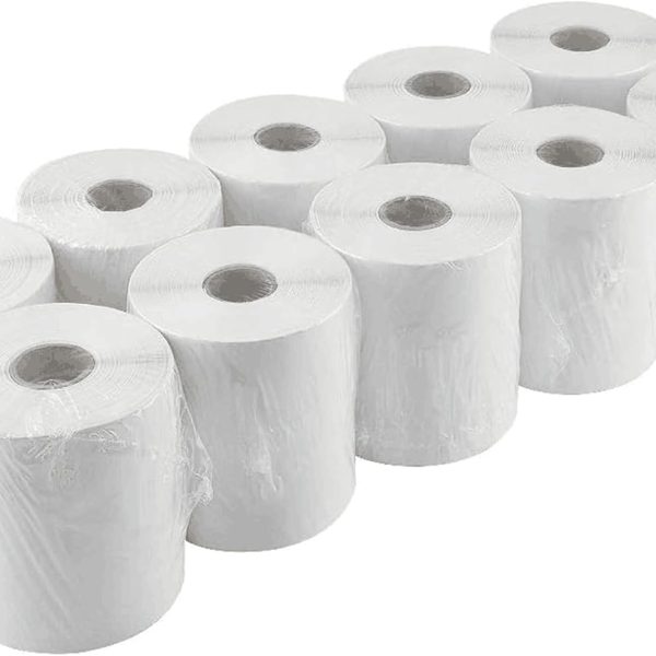 2500 PCS 4"x 6" Thermal Shipping Labels, White Perforated & Strong Adhesive Direct Thermal Labels (250 Labels/Roll), Compatible with Zebra, , Jadens, Nelko,10 Rolls