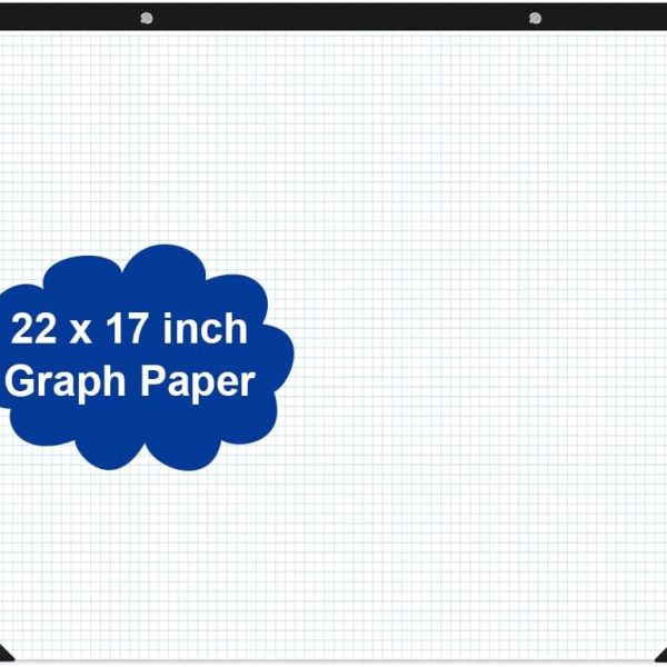 Large Engineering Graph Paper - 22" x 17" Grid Paper, 50 Sheets/100 Pages, 4"x4" Blue Grid Paper Pad Giant Drafting Pad Sketching Graph Paper for Engineer Architect Designer Mathematician Draftsman