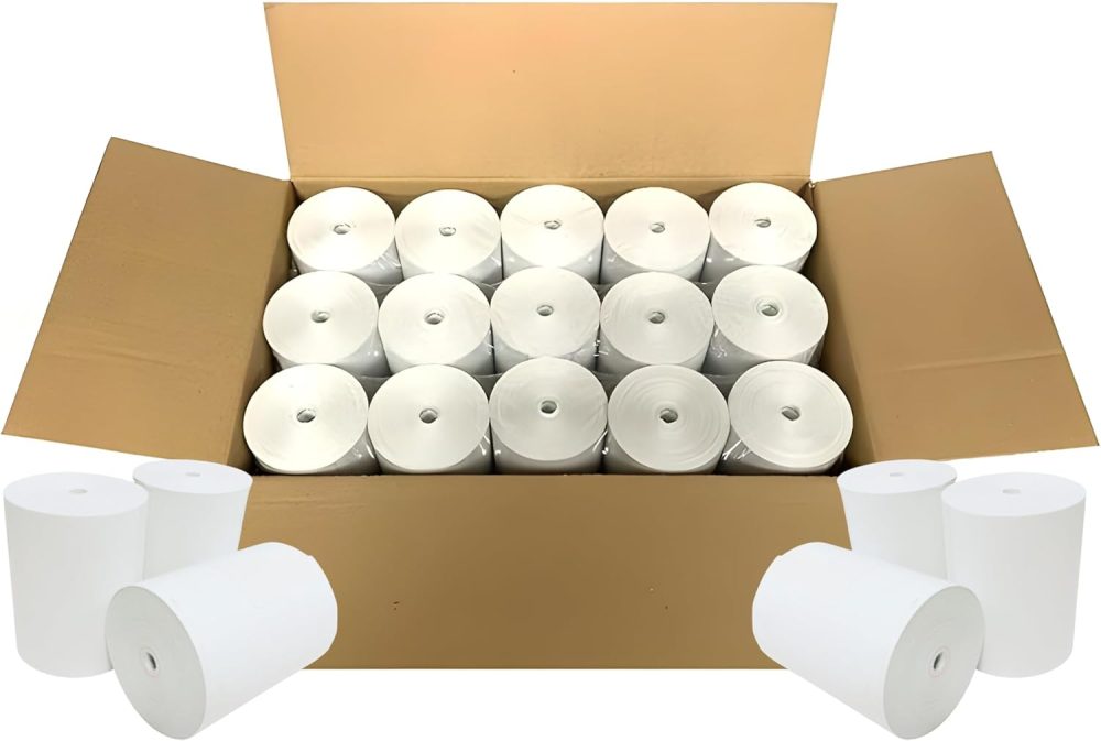 3 1/8" x 190' Thermal Receipt Paper Rolls For Most POS Systems and Receipt Printers, Compatible With Clover Station, Square Station, Toast Station, TM-T88, TSP Series (30 Rolls)
