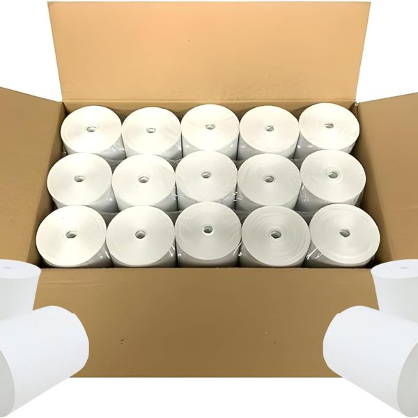 3 1/8" x 190' Thermal Receipt Paper Rolls For Most POS Systems and Receipt Printers, Compatible With Clover Station, Square Station, Toast Station, TM-T88, TSP Series (30 Rolls)