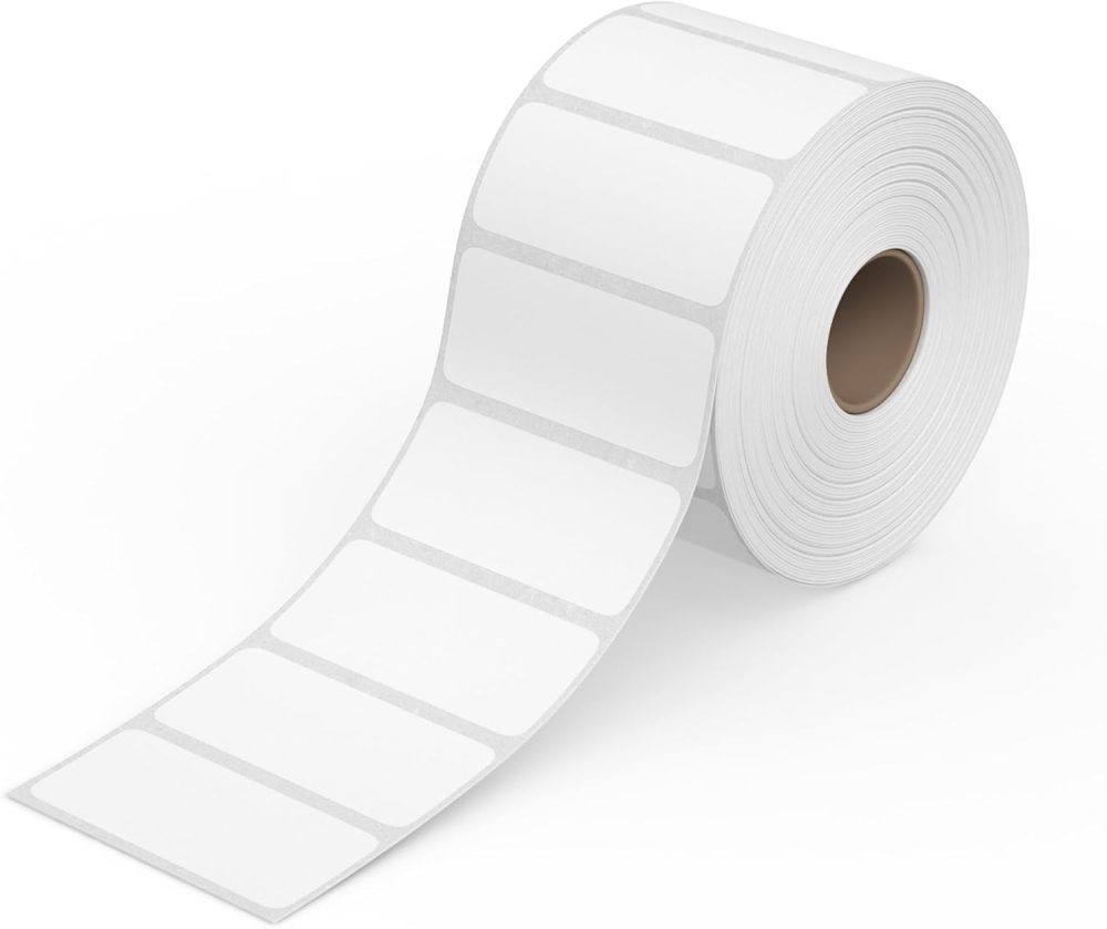 Direct Thermal 2x1 Barcode Labels - Roll of 1,000 Thermal Labels for Shipping (Commercial Grade Stickers)