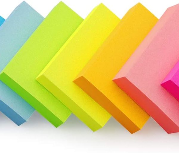 Sticky Notes 1.5x2 inch Bright Colors Self-Stick Pads 8 Pads/Pack 100 Sheets/Pad Total 800 Sheets