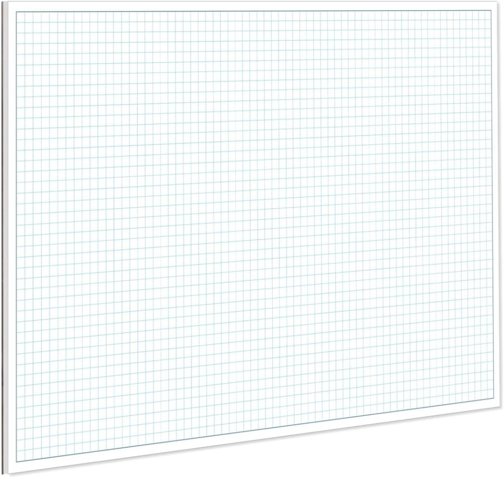 Engineering Graph Paper Pads, 11x17 Quadrille 25 Sheets/50 Pages Grid Paper for Drafting, Engineering, Blueprint Drawing, 4x4 Blue Quad Rule, 100gsm White Paper