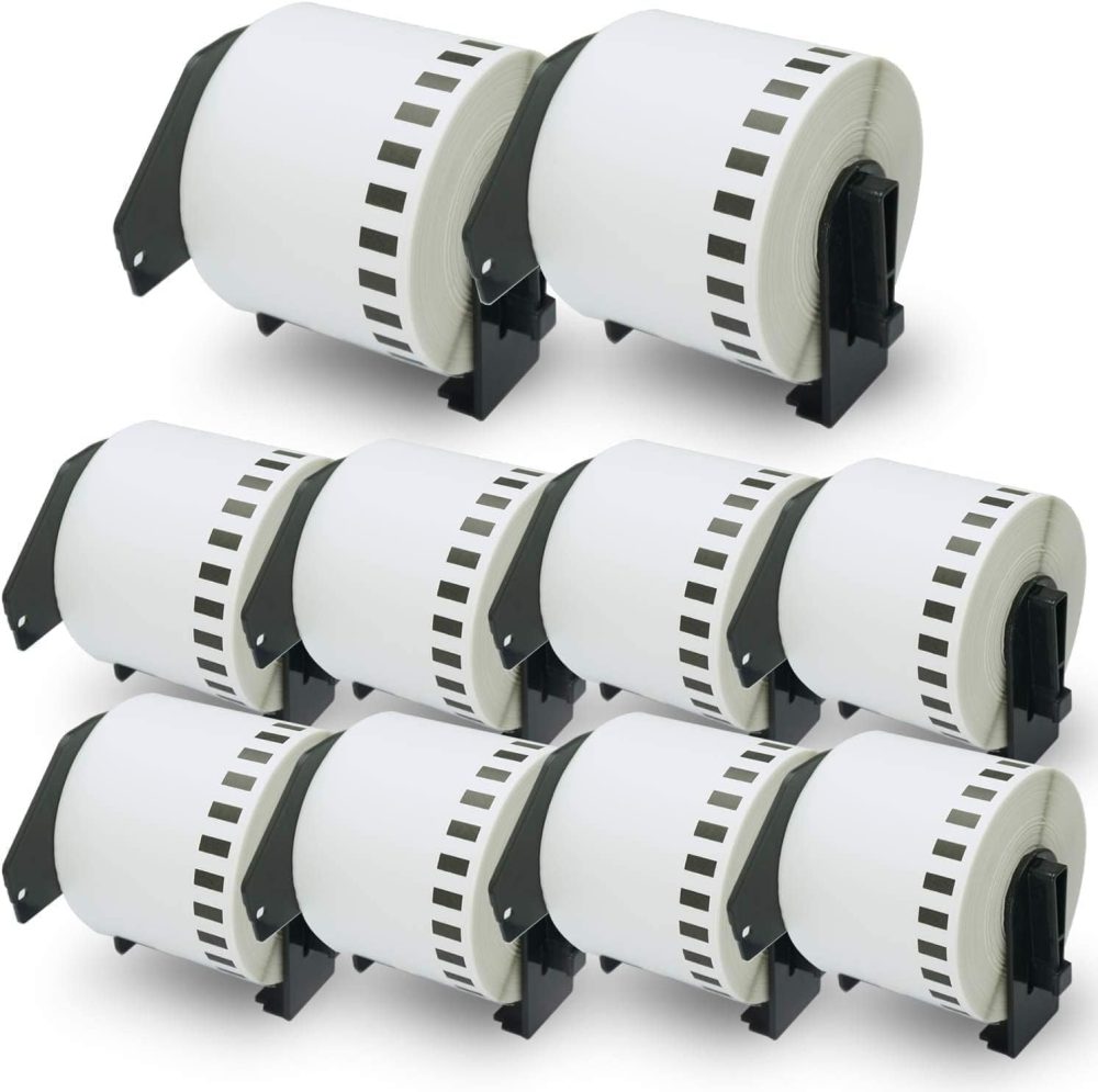- Compatible Continuous Labels Replacement for Brother DK-2205 (2.4 in x 100 ft), Use with Brother QL Label Printers [10 Rolls]
