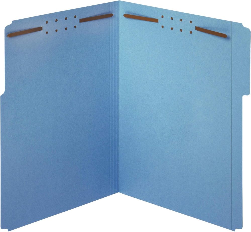 Fastener Folders, 1/3 Cut, Reinforced Tab, 2 Fasteners,  Size, Yellow, 50 Folders Per Box (22940) - Image 2