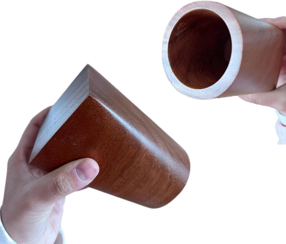 Solid Black Walnut Pen Cup Holder, 3x3x4.7in | Durable Whole Piece Wooden Desktop Organizer for Pens & Pencils, Ideal Office Desk Supplies for Home and Workplace - Image 2