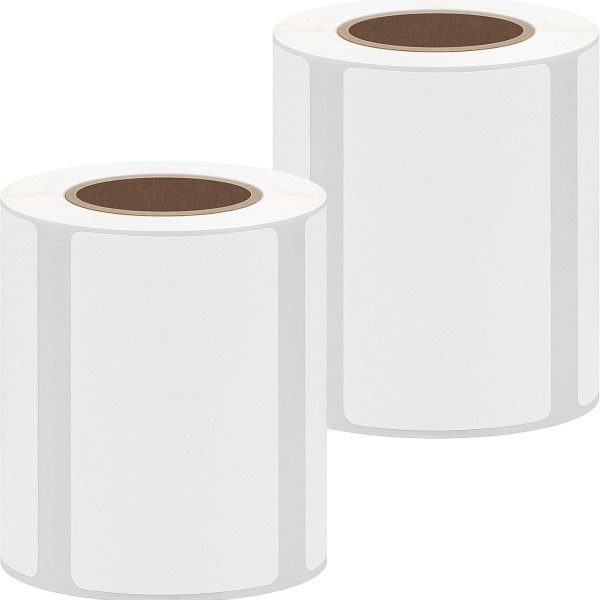 Thermal Printing Paper Rolls 50x30 mm 200 pcs Fit Thermal Label Printer P50 (White, 2 Rolls)