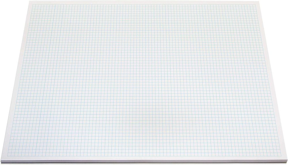 A3 graph pad (16.5 x 11.69), 5mm grid, 50 sheets (100 pages), 80gsm white paper - Image 2